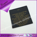 Black labels with golden yarns woven label for cloth